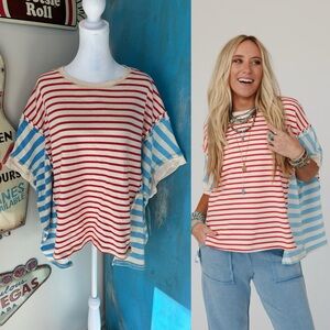 Lizard Thicket Striped Oversized Tee